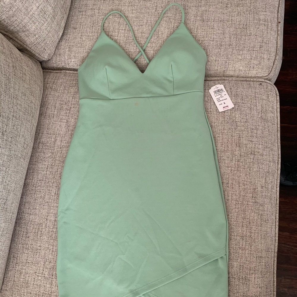 Sage Green Mini Dress